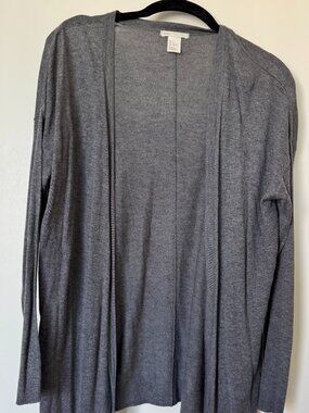 H&M Basic Gray Open Front Cardigan Size Small